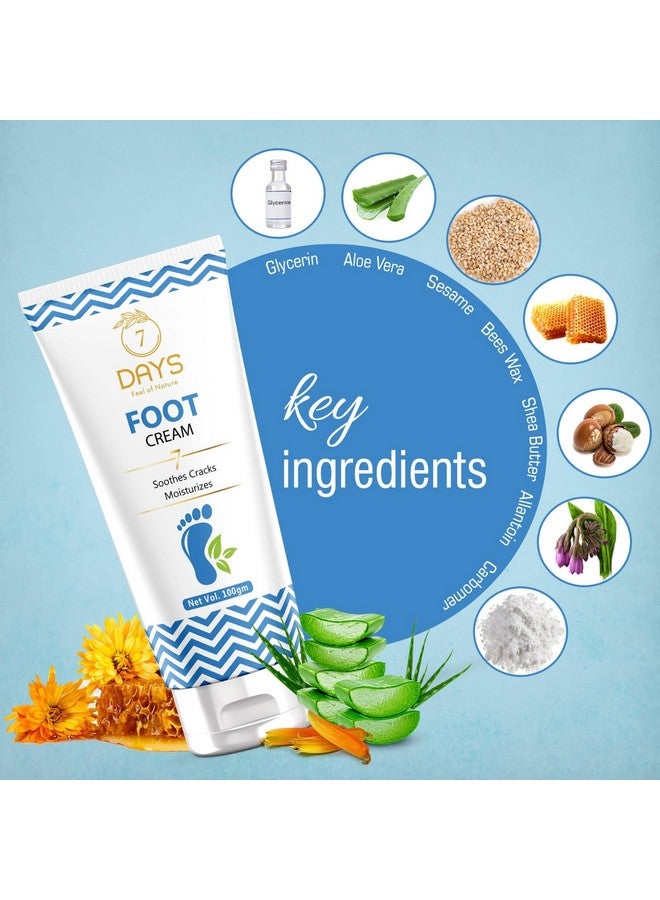 Foot Cream For Rough Dry & Cracked Heel Foot Softening Cream With Shea Butter Aloevera & Bee Wax 100Gm