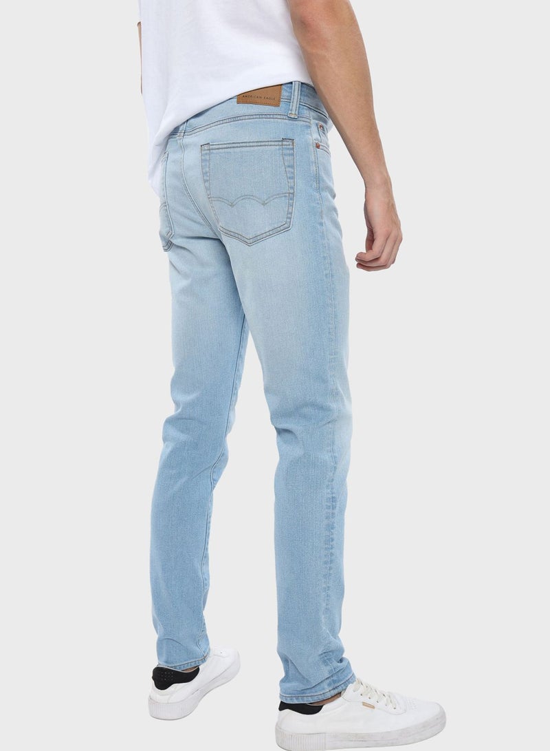 Light Wash Slim Fit Jeans