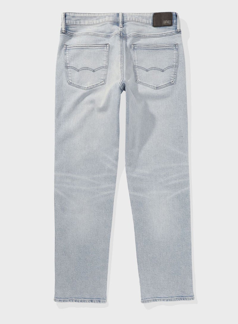 Light Wash Essential  Straight Fit Jeans