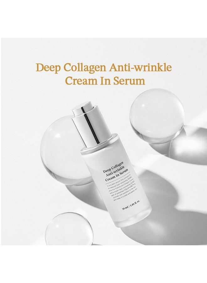 Deep Collagen Antiwrinkle Cream In Serum Elasticity Improvement Firming Anti Aging Facial Ampoule Serum Korean