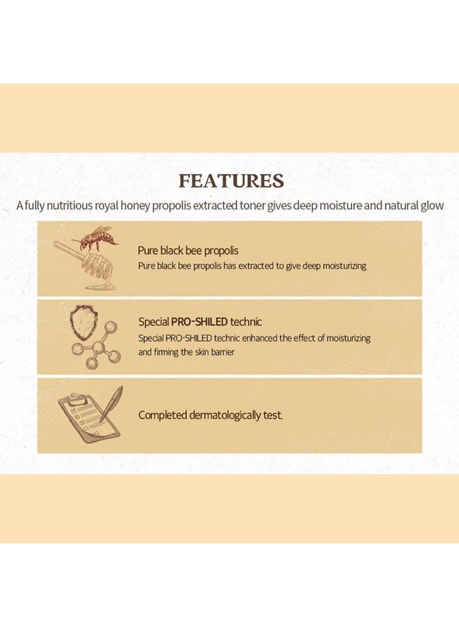 Skinfood Royal Honey Propolis Enrich Toner 160Ml I Facial Toner With Honey Extracts I For Skin Nurture And Hydration I Antiaging Facial Toner For Strengthening Skin Moisture Barrier