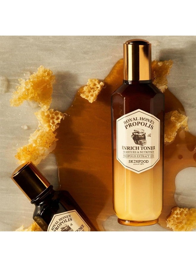 Skinfood Royal Honey Propolis Enrich Toner 160Ml I Facial Toner With Honey Extracts I For Skin Nurture And Hydration I Antiaging Facial Toner For Strengthening Skin Moisture Barrier