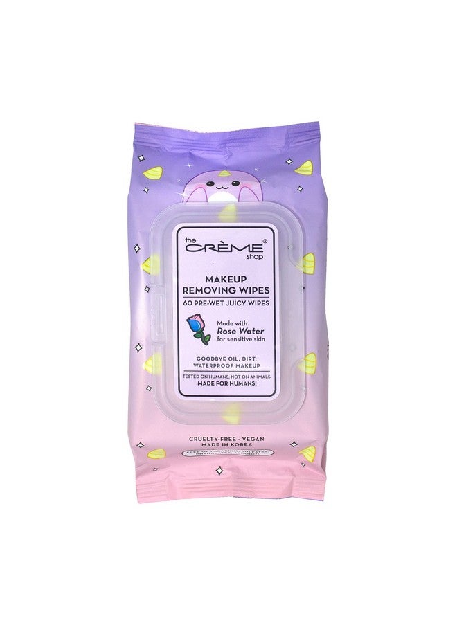 Makeup Removing Wipes Made With Rose Water For Sensitive Skin (60 Prewet Juicy Wipes)