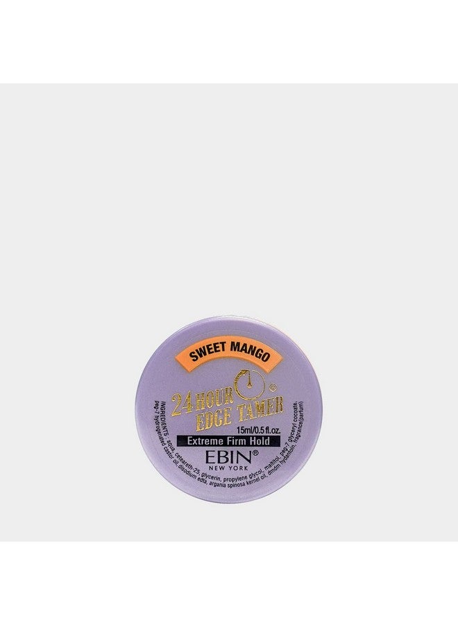 24 Hour Argan Oil Edge Tamer Refresh(0.5Oz/ 15Ml Sweet Mango) Extreme Firm Hold Smooths & Tames Frizz No Flaking Or Drying High Shine Long Lasting All Hair Types Styling Gel.