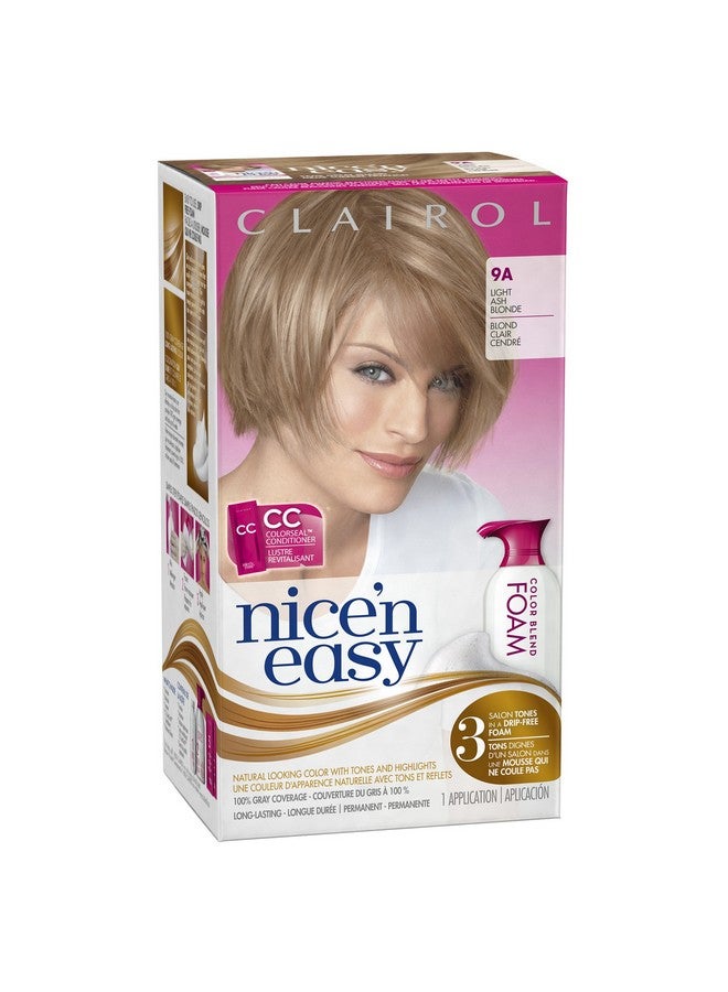 Nice 'N Easy Foam Hair Color 9A Light Ash Blonde 1 Kit (Packaging May Vary)