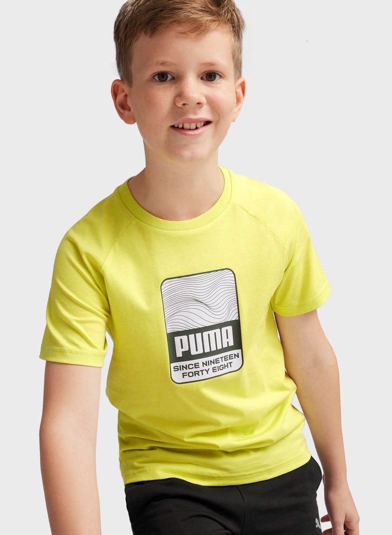 Kids Active Sports Graphic T-Shirt