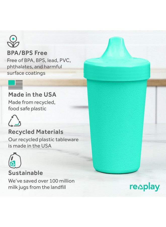 Made In Usa 10 Oz. Sippy Cups For Toddlers Set Of 3 Reusable Spill Proof Cups For Kids Dishwasher/Microwave Safe Hard Spout Sippy Cups For Toddlers 3.13 X 6.25 A True Blue