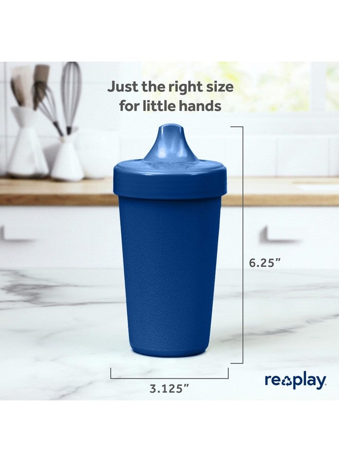 Made In Usa 10 Oz. Sippy Cups For Toddlers Set Of 3 Reusable Spill Proof Cups For Kids Dishwasher/Microwave Safe Hard Spout Sippy Cups For Toddlers 3.13 X 6.25 A True Blue