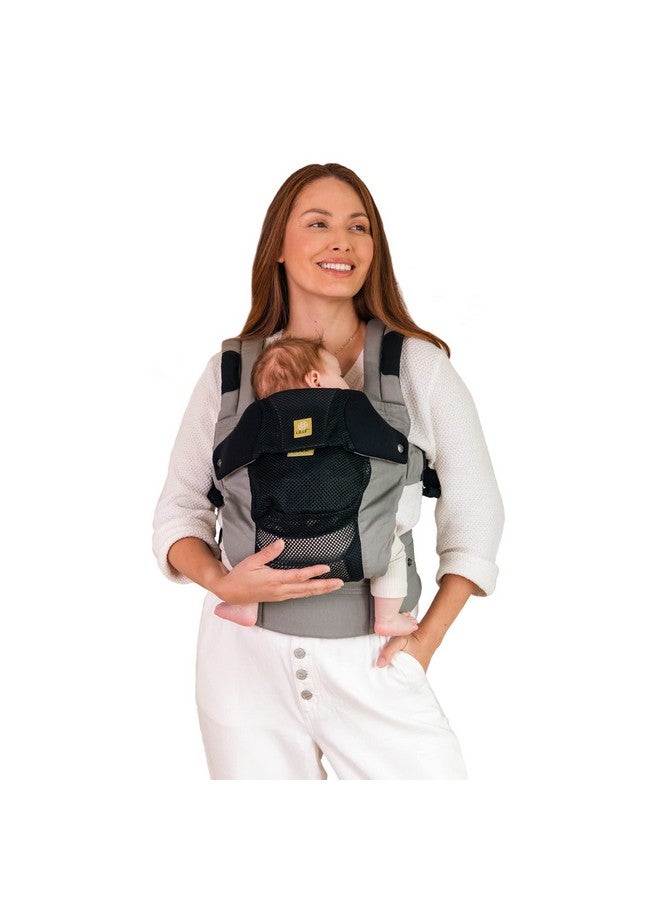 Líllébaby Complete Airflow Deluxe Ergonomic 6In1 Baby Carrier Newborn To Toddler Lumbar Support For Children 745 Pounds 360 Degree Baby Wearing Inward And Outward Grey/Black