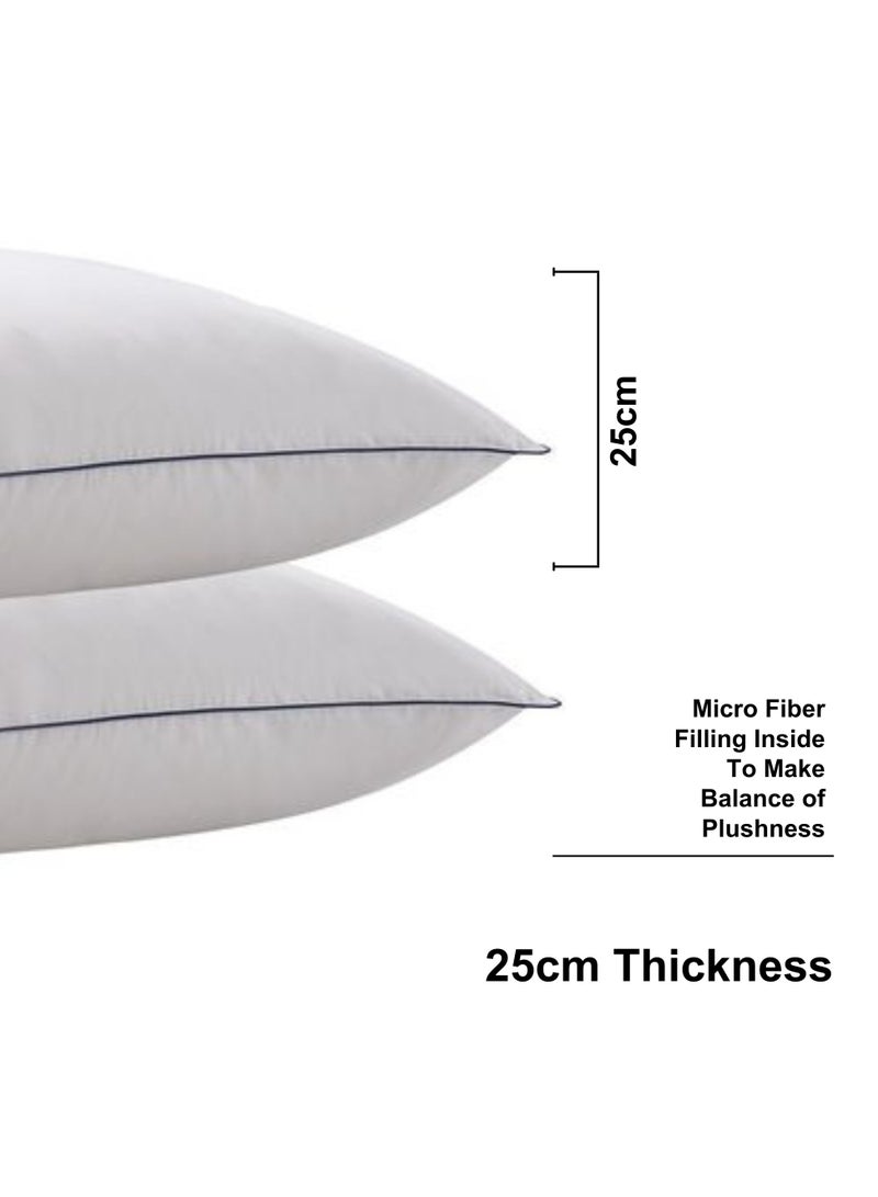 Ultra Super Soft Microfiber Pillow Pack of 2 Breathable, and Machine Washable for Ultimate Support and Comfort