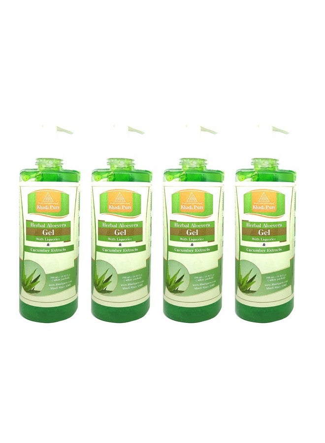 Herbal Aloe Vera Gel With Liquorice & Cucumber Extracts 500 Ml (Pack Of 4)