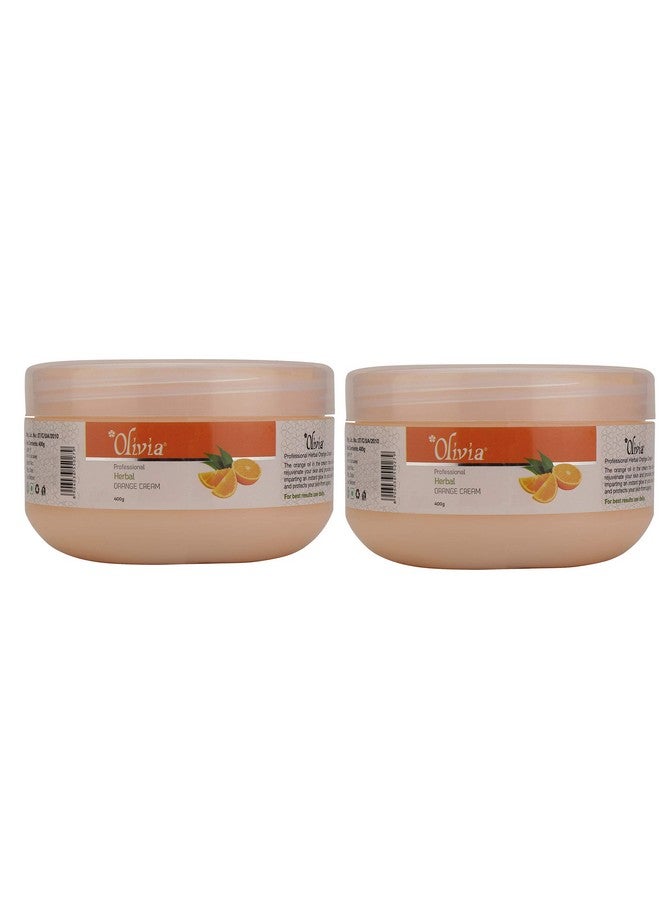 Professional Herbal Orange Facial Massage Cream 400G Pack Of 2 400 G (Pack Of 2)