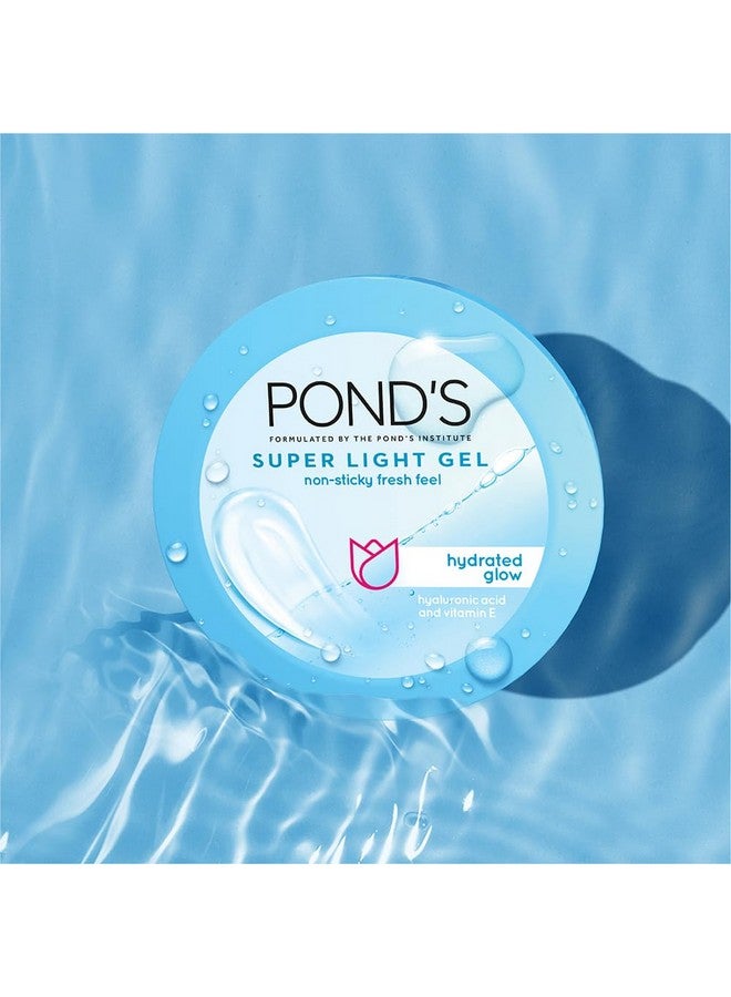 Super Light Gel Oilfree Moisturizer 200G For Hydrated Glowing Skin With Hyaluronic Acid & Vitamin E 24Hr Hydration Nonsticky Spreads Easily & Instantly Absorbs