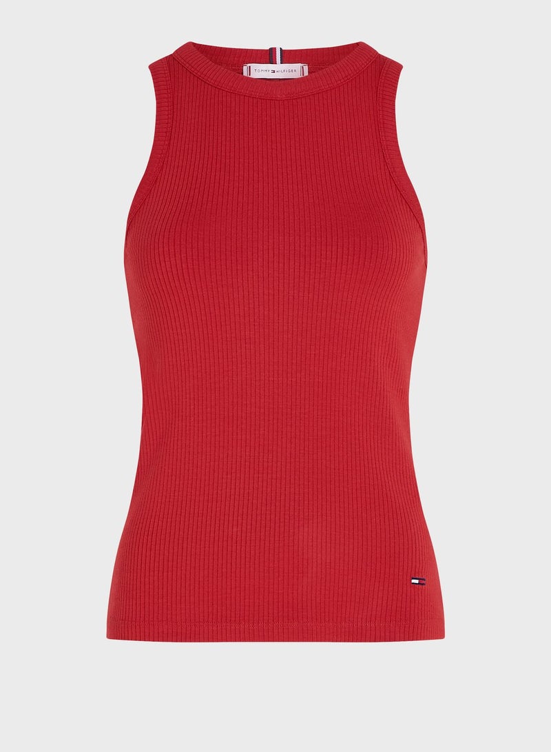 Ribbed Knitted Tank Top