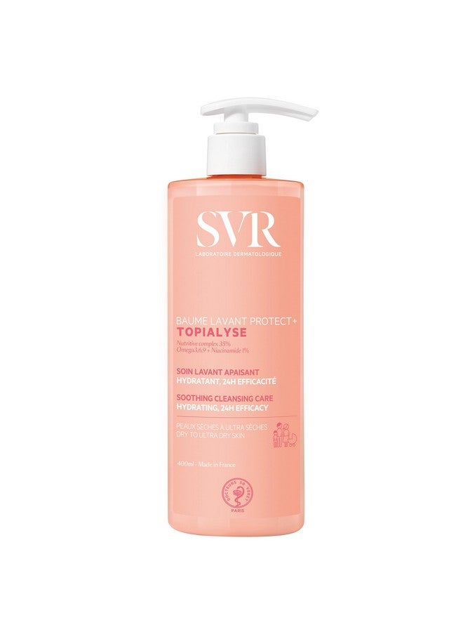 Topialyse Cleansing Balm Soothing Face & Body Wash With Niacinamide Omega 3 6 & 924Hr Nourishing Protective Cleanser For Dry Itchy And Sensitive Skin. Fragrancefree 13.5 Fl.Oz.