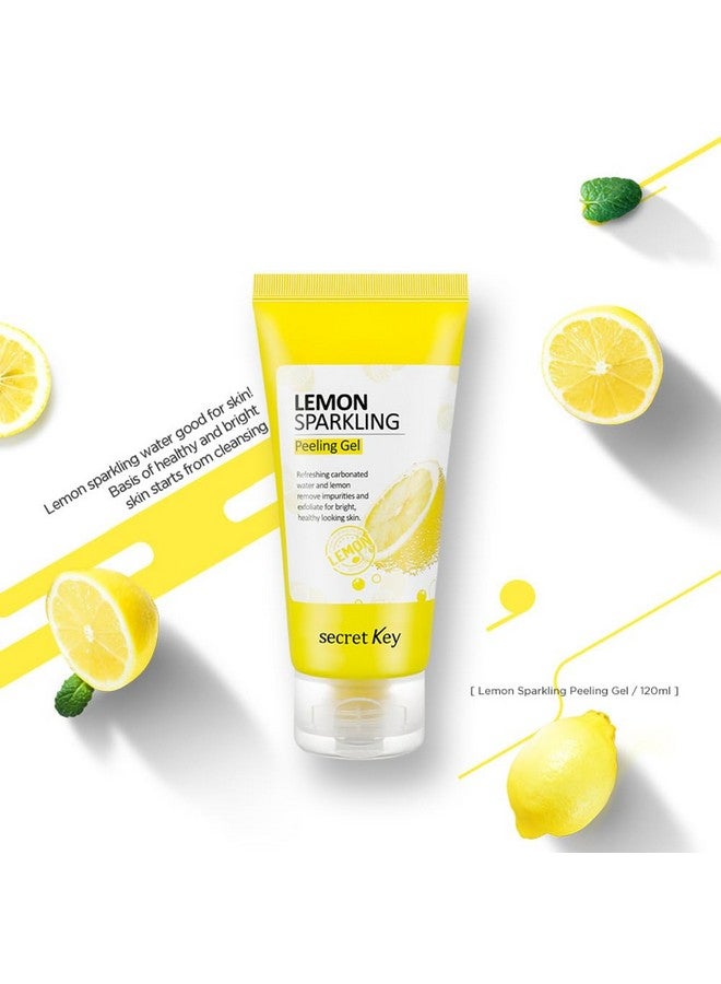 Lemon Sparkling Peeling Gel Deep Cleansing Exfoliation Skin Moisturization Low Irritation For Sensitive Skin Fl. 4.05 Oz / 120 Ml Vitamin C And Refreshing Carbonated Water Synergy