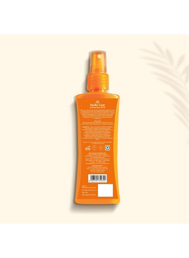 Vedicline Spray Sunscreen Spf50 For All Skin Types With Natural Goodness Of Aloe Barbadensis Leaf Juice Extracts Gives Maximum Sun Protection & Nourishment 100Ml