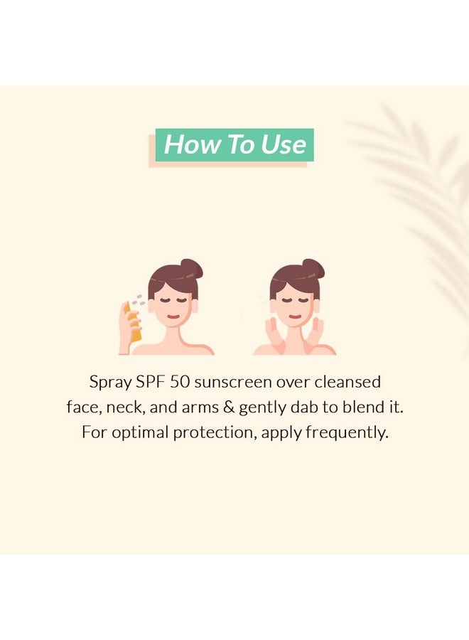 Vedicline Spray Sunscreen Spf50 For All Skin Types With Natural Goodness Of Aloe Barbadensis Leaf Juice Extracts Gives Maximum Sun Protection & Nourishment 100Ml