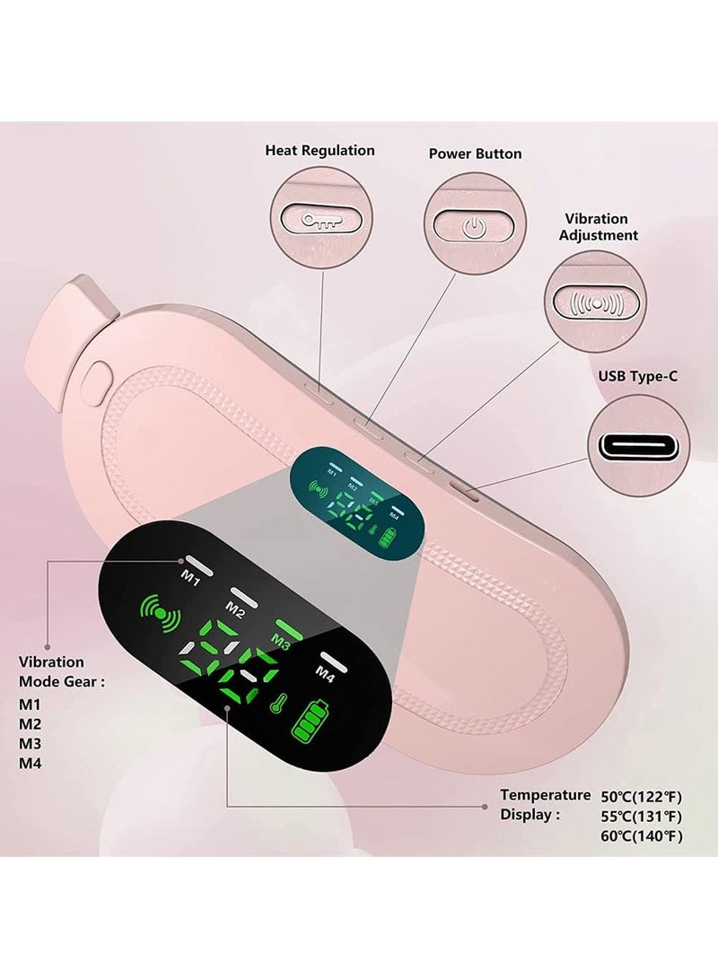 Electric Period Cramp Massager Vibrating Heating Belt for Menstrual Colic Relief