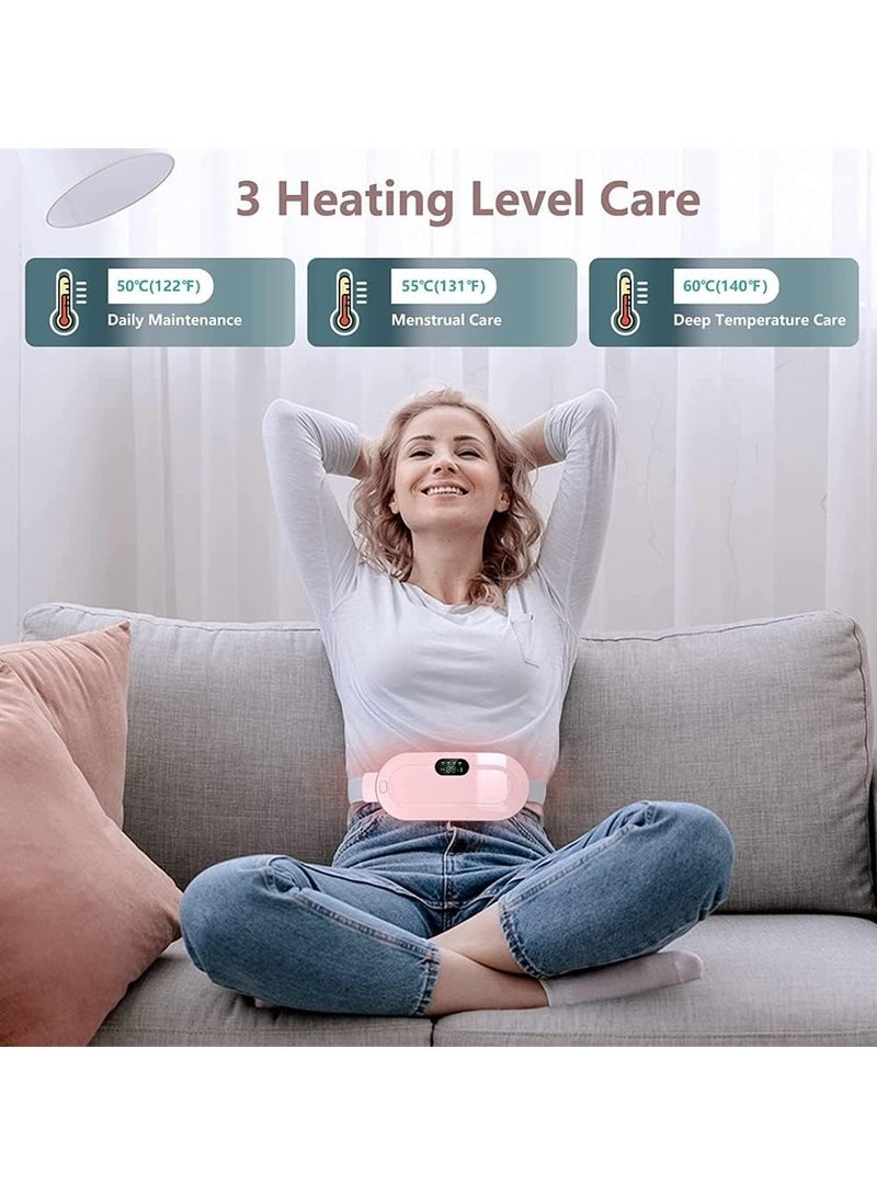 Electric Period Cramp Massager Vibrating Heating Belt for Menstrual Colic Relief