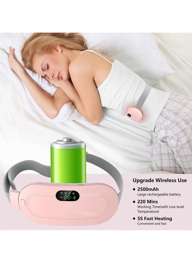 Electric Period Cramp Massager Vibrating Heating Belt for Menstrual Colic Relief