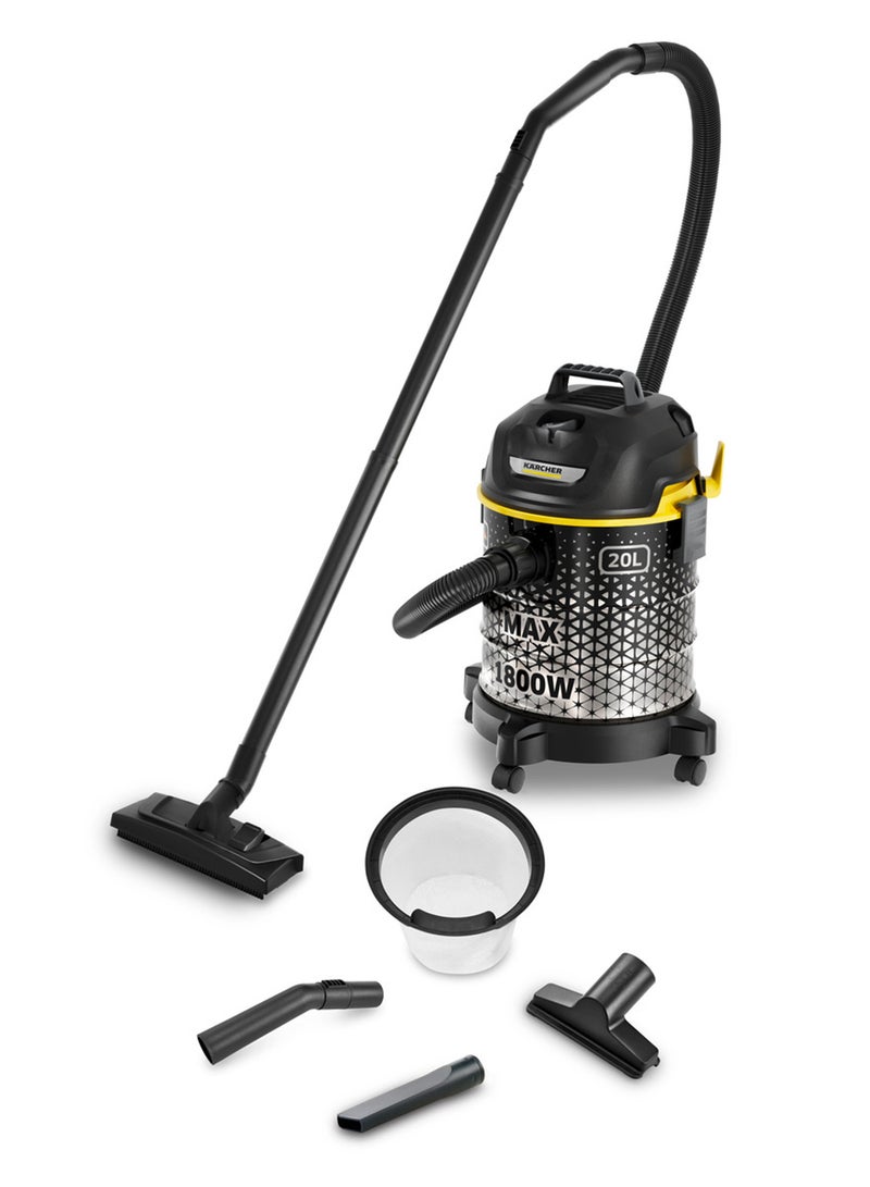 Vacuum Cleaner Dvac 1800Effortless Vacuuming With Adjustable Suction Power: The Dvac 1800 Dry Vacuum Cleaner Impresses With Its High Performance, Convenient Handling And Wide Range Of Applications 20 L 1800 W DVAC 1800 *AE Black