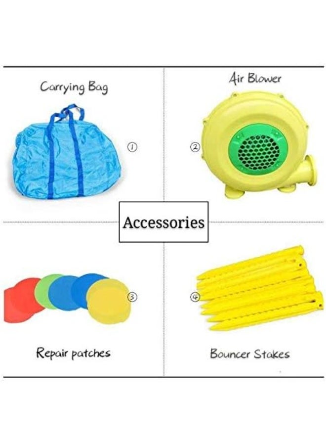 RBW TOYS Inflatable Castles RBW TOYS Double Bouncy Slides Jumping Pad with Slide For Kids Household Children Recreation Inflatable Water Park Paddling Pool Water Spray