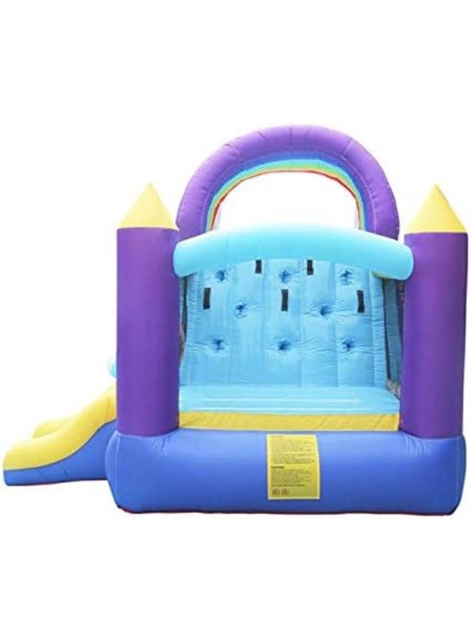 RBW TOYS Inflatable Castles RBW TOYS Double Bouncy Slides Jumping Pad with Slide For Kids Household Children Recreation Inflatable Water Park Paddling Pool Water Spray