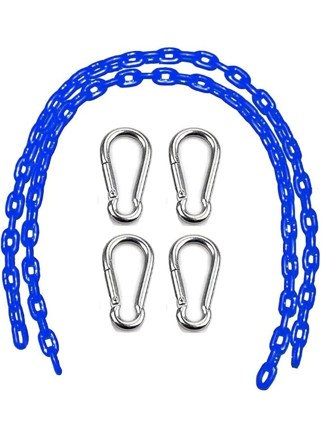 RBW TOYS Swing Chains 2pcs Fully Coated with 4 Free Quick Links Anti-Rust Iron Link Chains 1.5M for Playground Swing Seat Support 660 Lb Accessories & Replacement