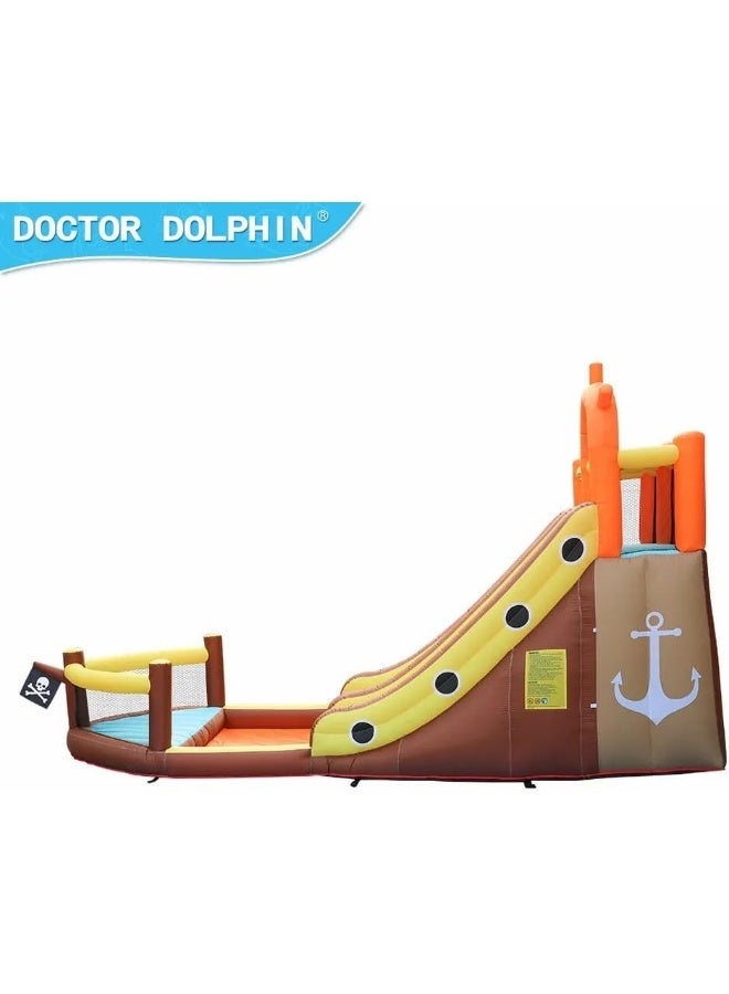 RBW TOYS Bouncy Castles Playground Trampoline Inflatable Castle Home Children's Slide Outdoor Toys Rock Climbing Naughty Castle (11A Inflatable)