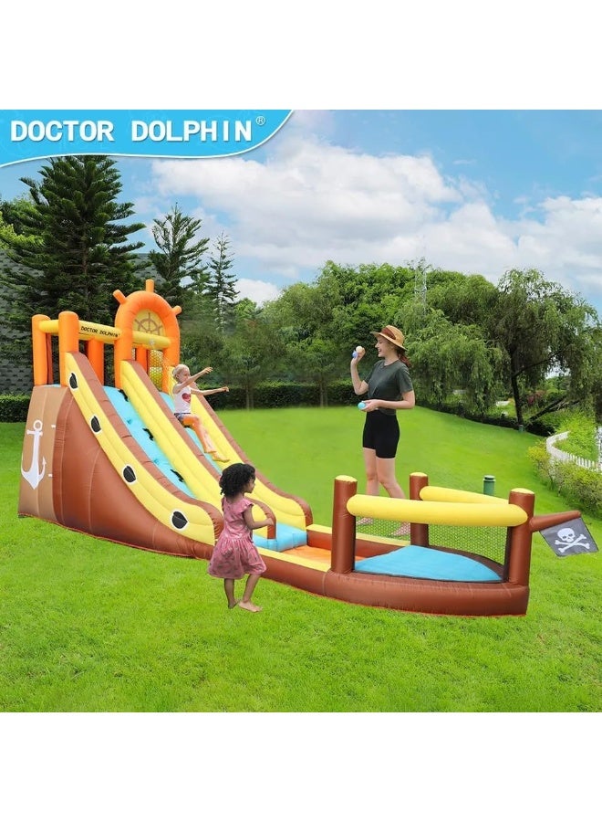 RBW TOYS Bouncy Castles Playground Trampoline Inflatable Castle Home Children's Slide Outdoor Toys Rock Climbing Naughty Castle (11A Inflatable)