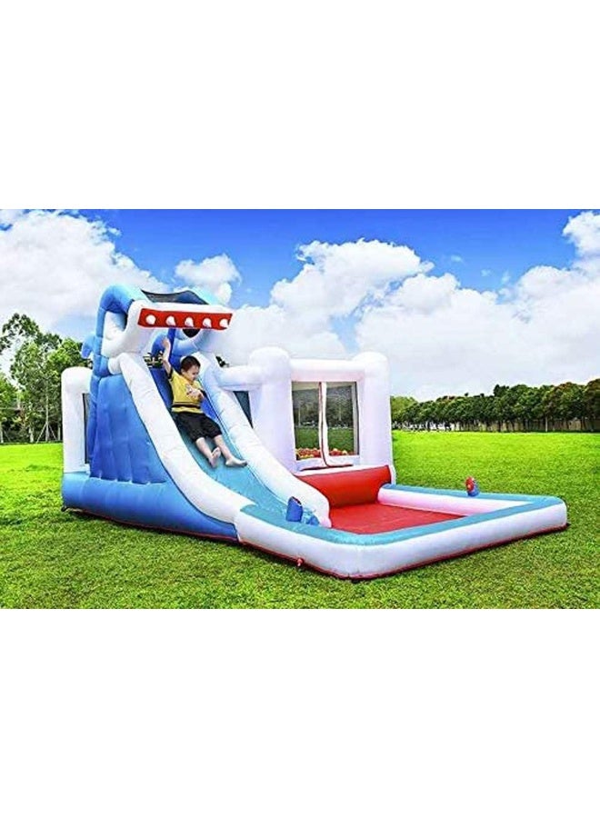 RBW TOYS Inflatable Castles Shark Bouncy Slide For children Jumping Pad Children Recreation Inflatable Water Game Paddling Pool