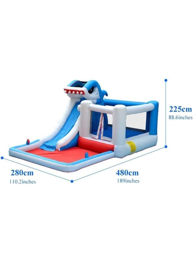 RBW TOYS Bouncy Castles Playground Trampoline Inflatable Castle Home Children's Slide Outdoor Toys Rock Climbing Naughty Castle (2A Inflatable)