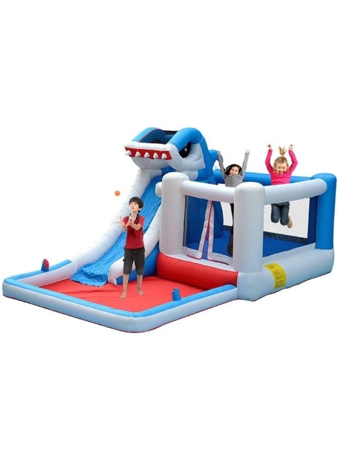 RBW TOYS Bouncy Castles Playground Trampoline Inflatable Castle Home Children's Slide Outdoor Toys Rock Climbing Naughty Castle (2A Inflatable)