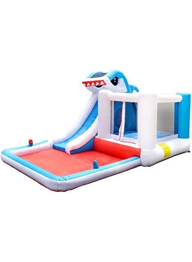 Rainbow Toys Inflatable Castles Shark Bouncy Slide For children Jumping Pad Children Recreation Inflatable Water Game Paddling Pool