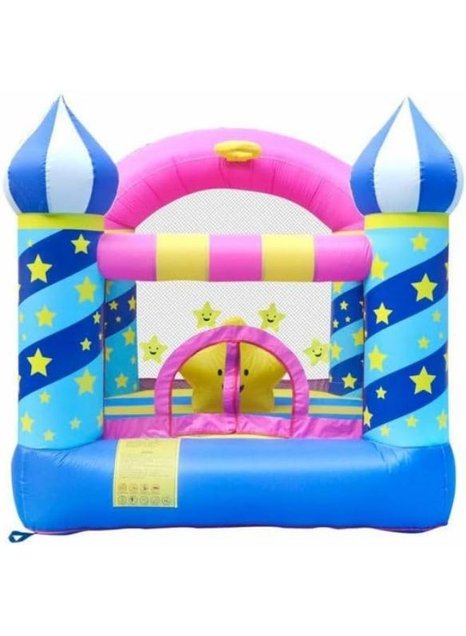 RBW TOYS Bounce House For Kids Outdoor Inflatable Bounce House Children Air Castle Bodyguard Starry Trampoline Basketball Box With Blower, Size 225x220x215cm