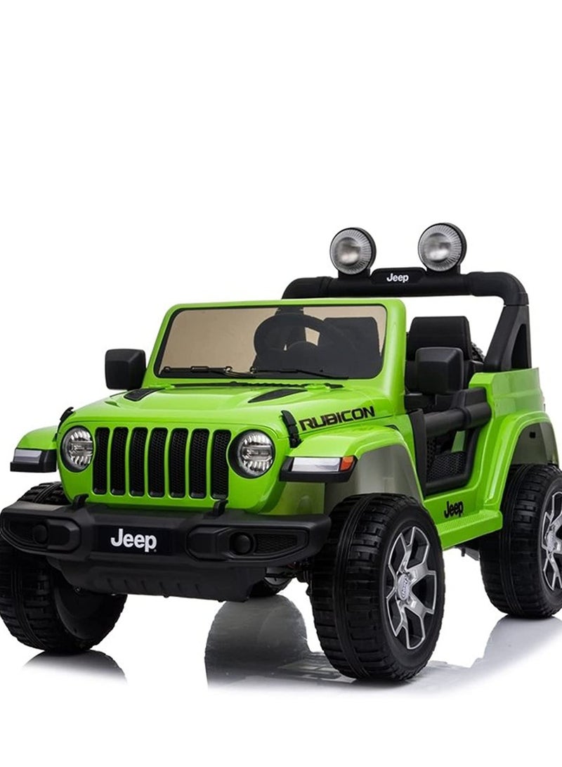 Officially Licensed Kids Ride on Car Jeep Wrangler Rubicon Best Gift For Kids -Green