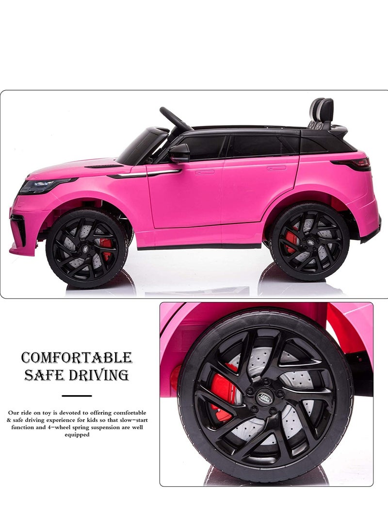 Licensed Range Rover Velar Rechargeable Battery Operated Car For Kids Ride On Baby Car With Remote Music Light Kids Car Electric Car Battery Operated Ride On Car For Kids,Boys Girls