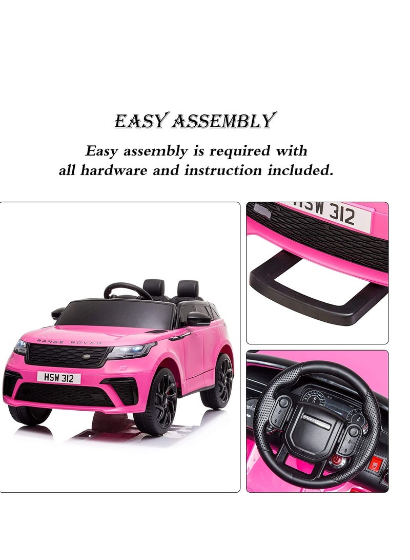 Licensed Range Rover Velar Rechargeable Battery Operated Car For Kids Ride On Baby Car With Remote Music Light Kids Car Electric Car Battery Operated Ride On Car For Kids,Boys Girls