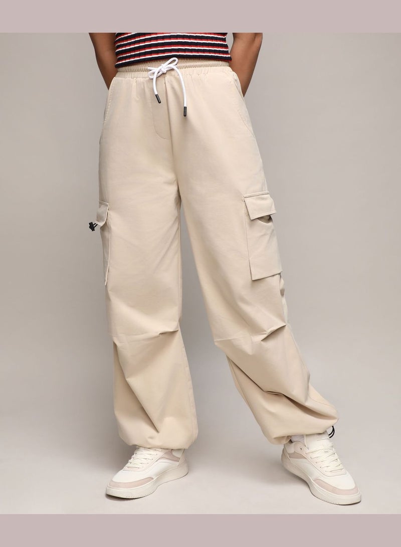 Solid Cargo Pant