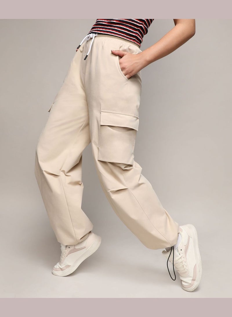 Solid Cargo Pant