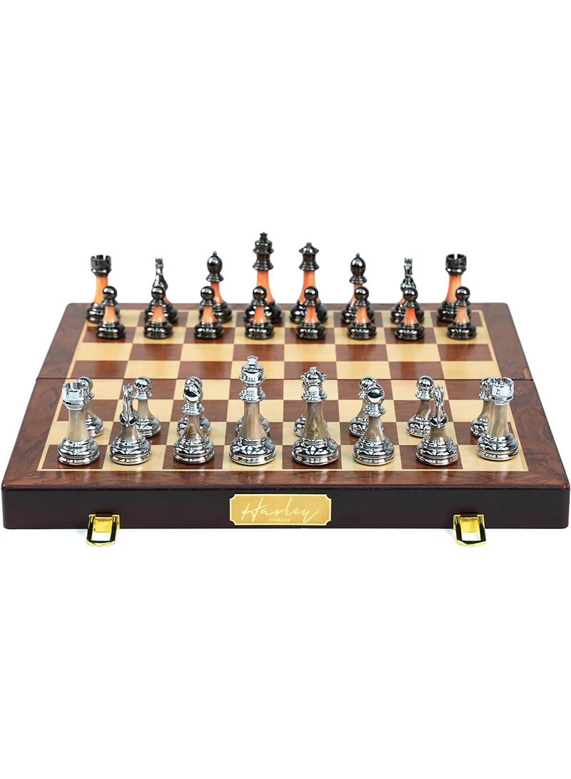 Wooden Chess Board With Glossy Luxury Chess Pieces Set - S5023A
