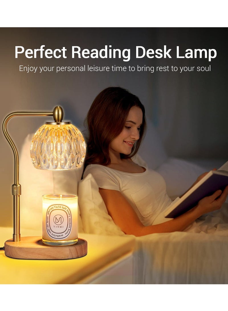 Candle Warmer Lamp with Timer & Dimmer Candle Warmer Height Adjustable for All Size Scented Candles, Candle Warmer for Home Decor Mother's Day Gifts