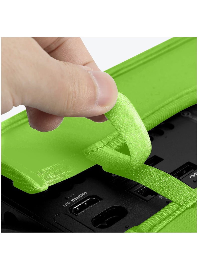 Dust Cover for Xbox Series X Console, Dustproof Waterproof Anti-Scratch Fabric Easy Protective Case with Access Cable Port, Wetsuit Grade Elasticity Fabric (Green)