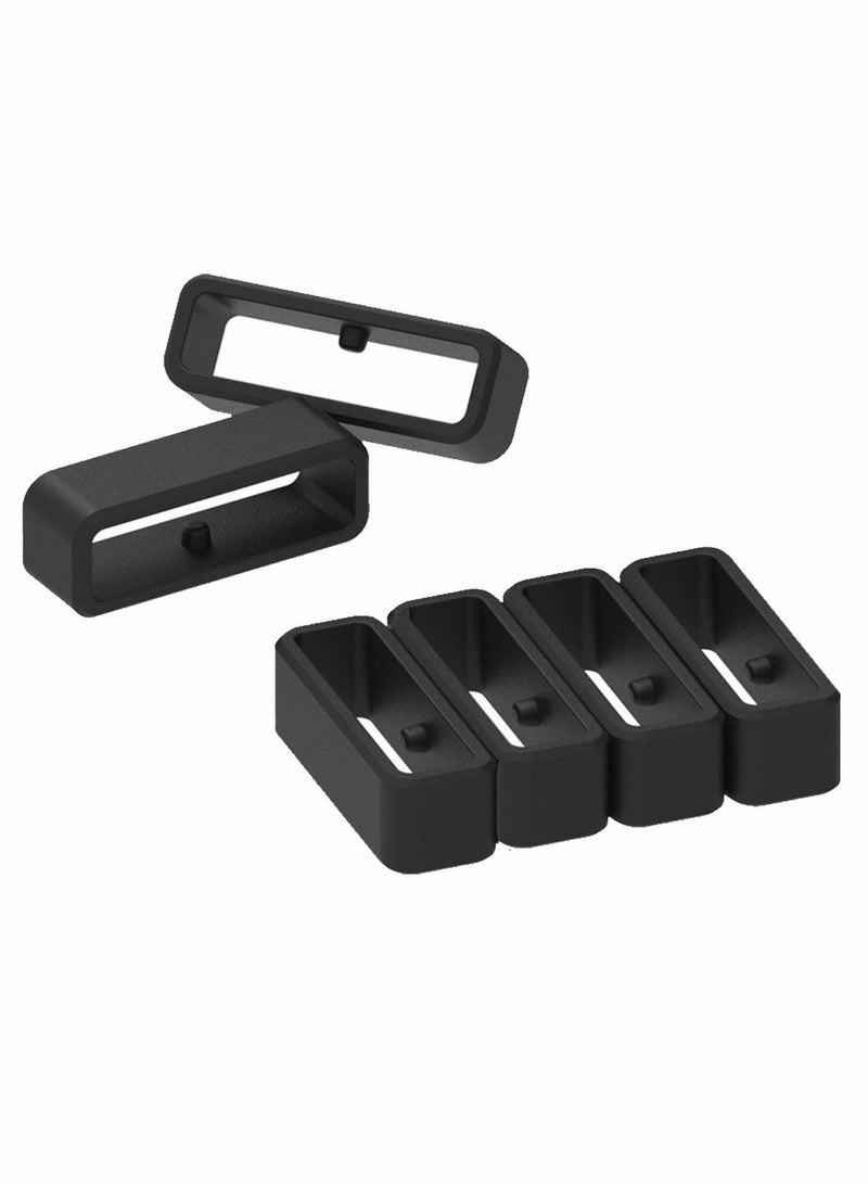 Watch Band Keepers, Silicon Fastener Rings Security Loop, Rubber Watch Strap Keeper Replacement Holder Ring for Garmin Instinct