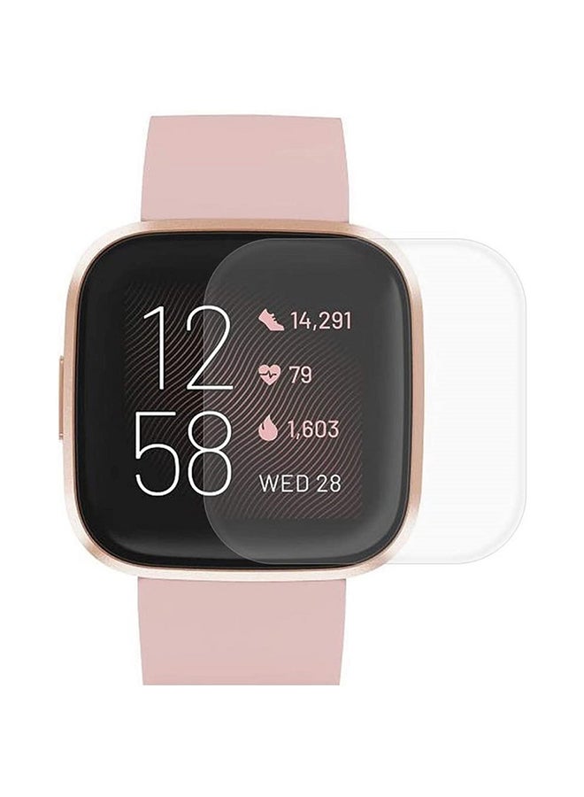 3-Piece Ulta Thin 3D Full Coverage Screen Protector For Fitbit Sense Clear