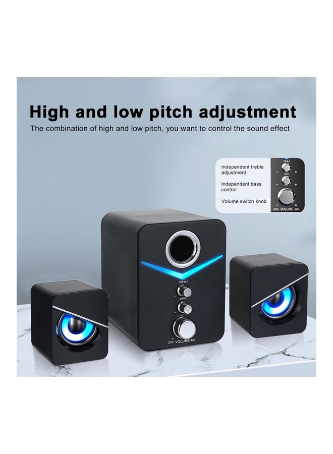 D-221 3-in-1 Home Speaker Set V8491B_P Black