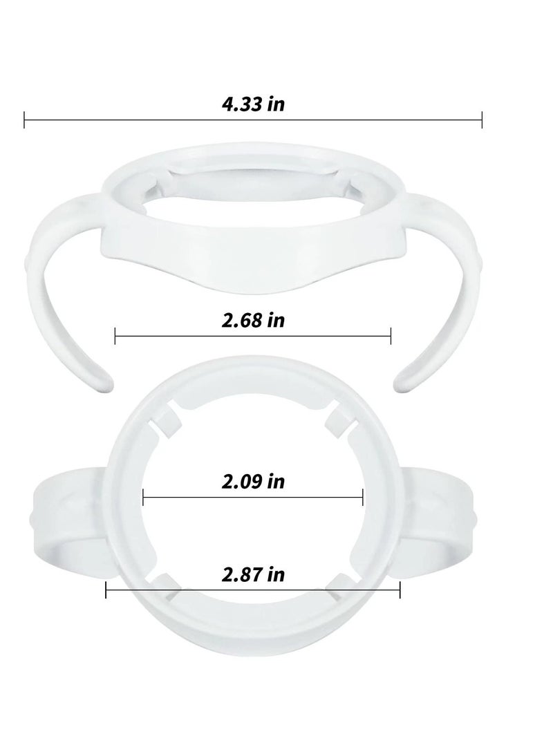 Baby Bottle Handles 4 Pack Compatible Baby Bottle Handles For Philips Avent Natural Baby Bottles, Baby Bottle Holder - White