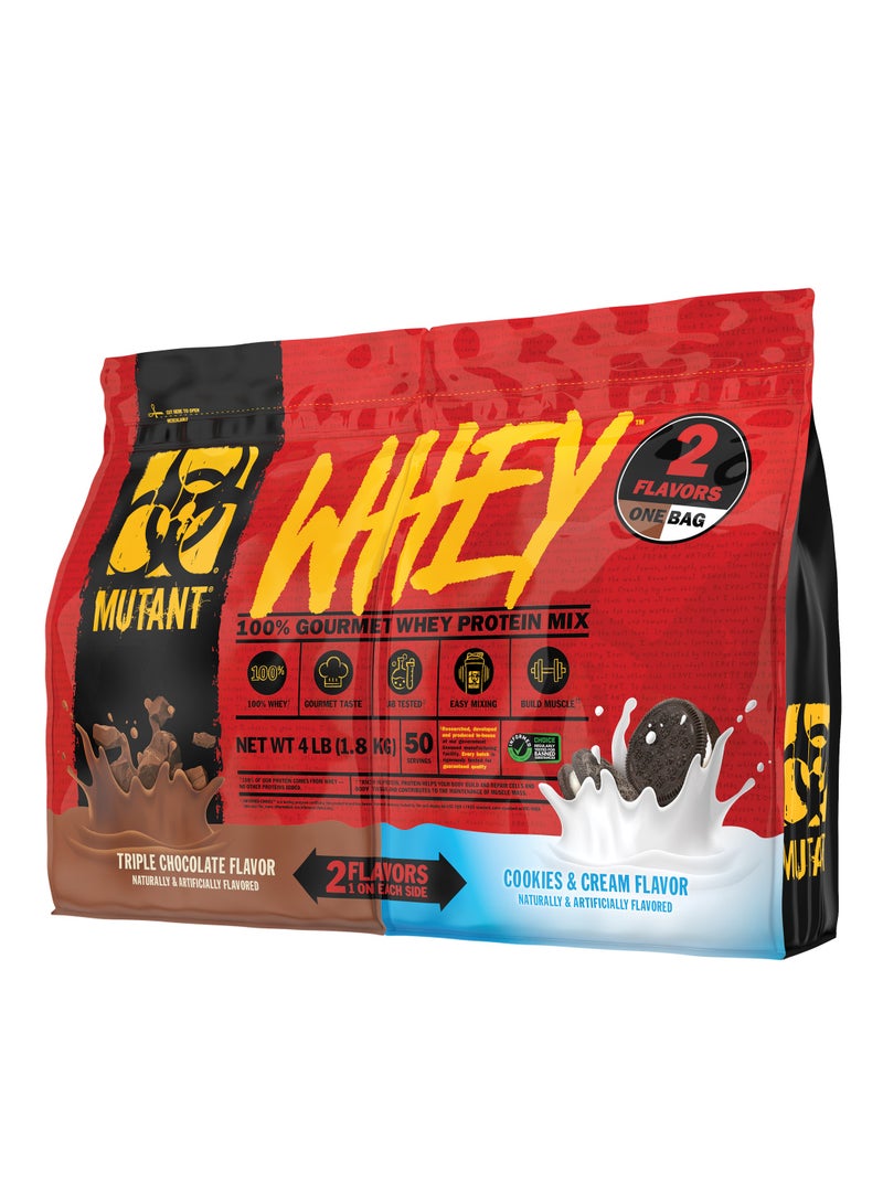 WHEY 1.8kg (4lbs) Dual Chamber - Triple Chocolate & Cookies and Cream