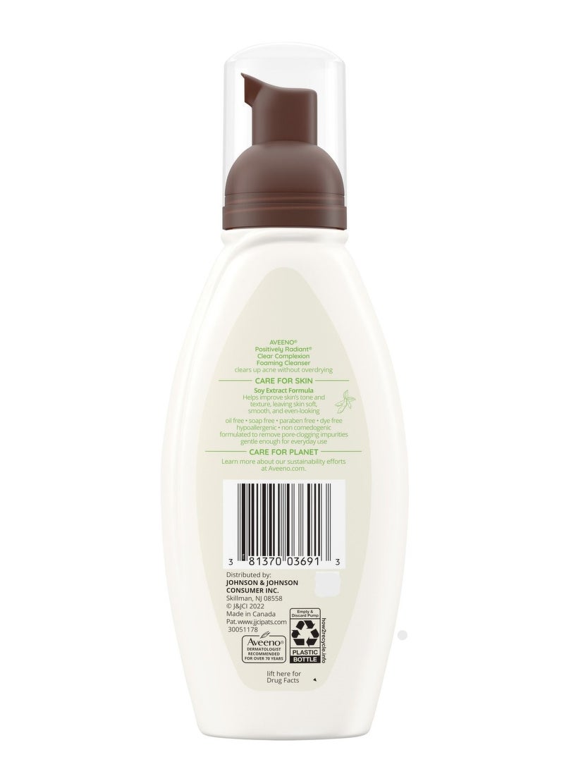 Aveeno Clear Complexion Foaming Facial Cleanser Oil-Free, 6 Fl Oz